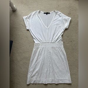 Veronica Beard Jeans Jiya Combo Dress white size S